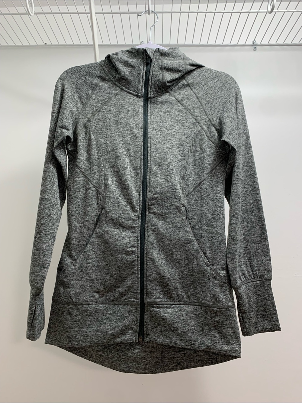 Eddie Bauer Heathered Gray Full-Zip Hoodie